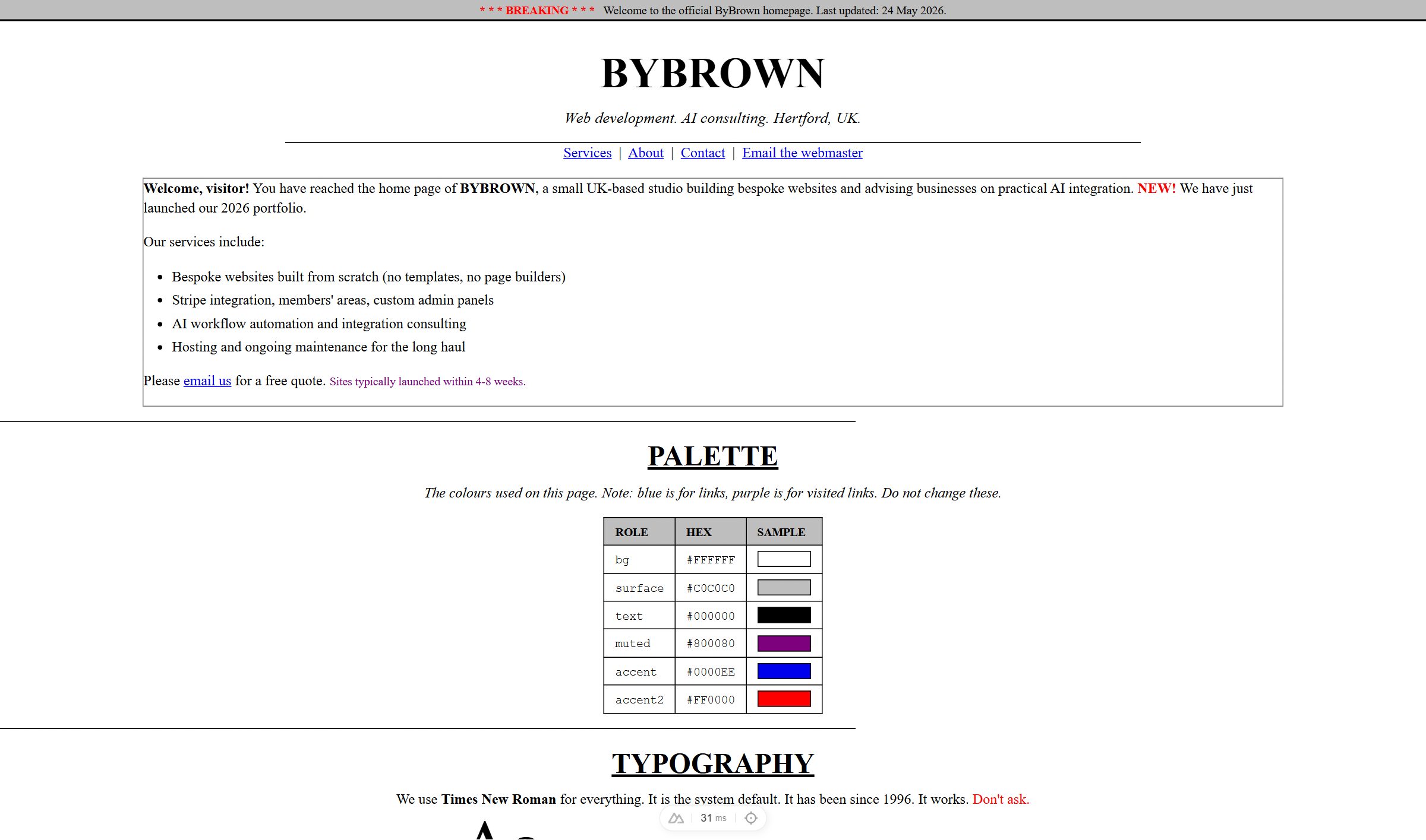 Raw HTML '96 style preview